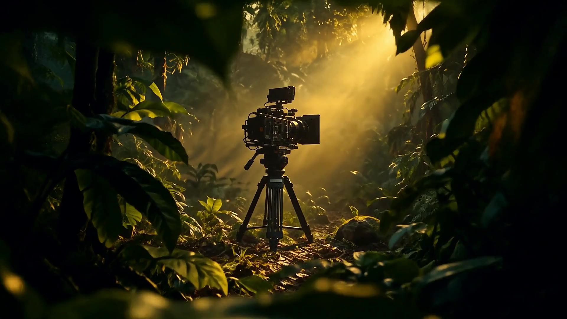 A slow push through dense green foliage